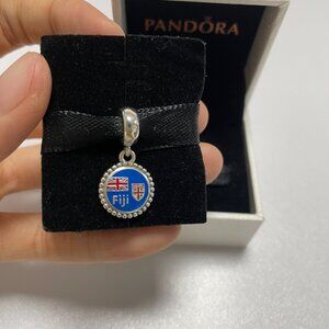 Pandora Fiji Flag Dangle Charm S925Sterling Silver